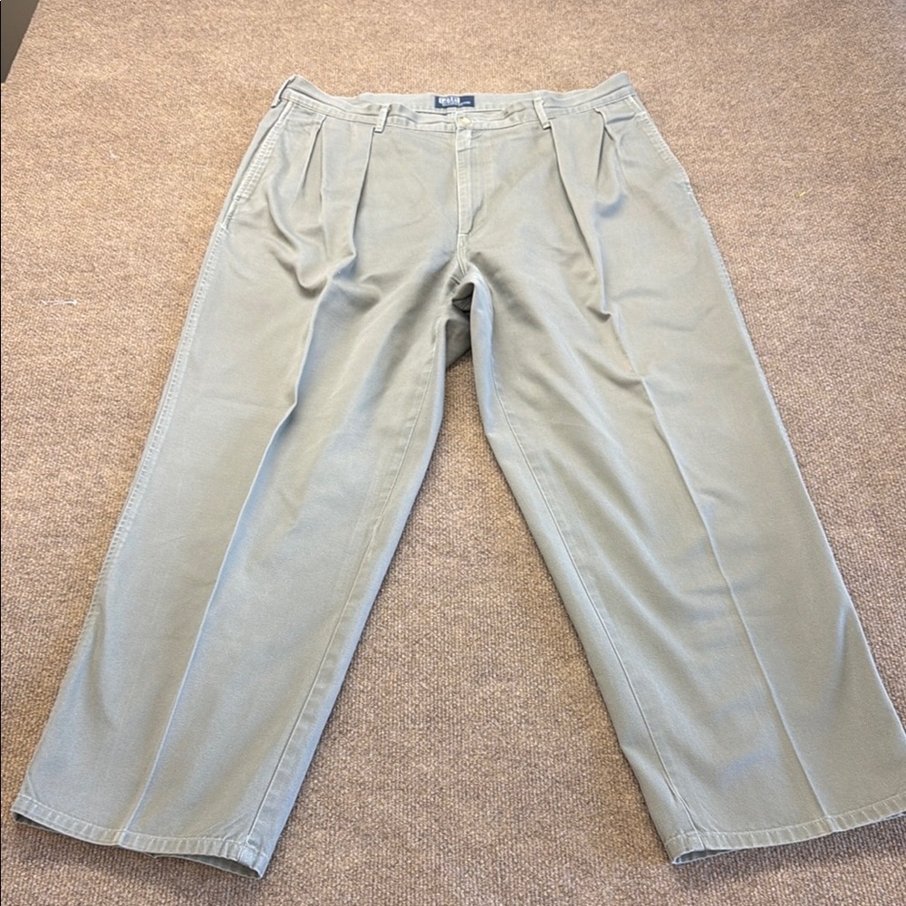 Polo Ralph Lauren Mens 38x30 Olive Green Casual Chino Cotton Vintage